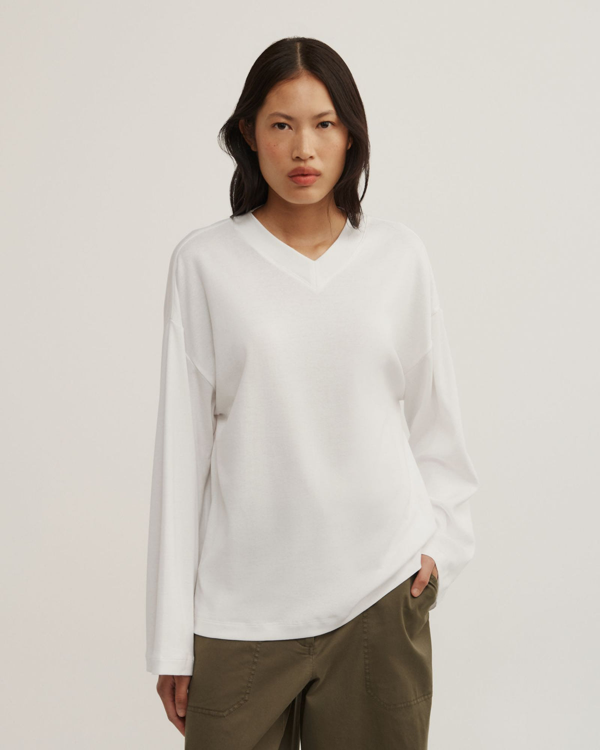High V Long Sleeve T-Shirt