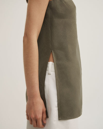 Linen Strapless Top