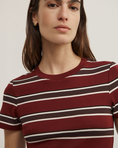 Short Sleeve Stripe Fitted T-Shirt