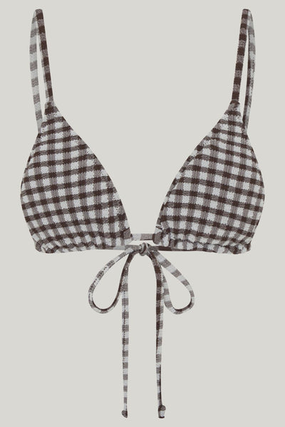Aria Top - Cocoa Gingham - image 1