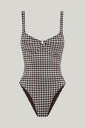 Rue One Piece - Cocoa Gingham - image 1