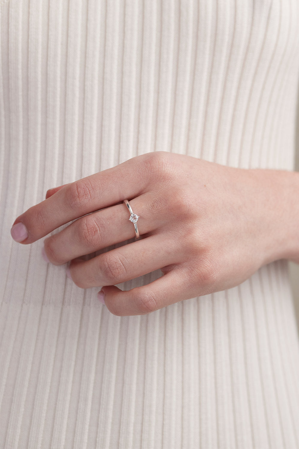 April Topaz Silver Birthstone Ring - Silver - image 2