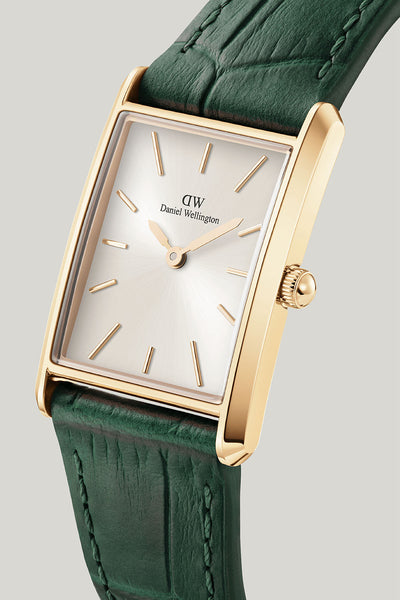 Bound 32x22 Green Croc Leather G Champagne Sunray Watch - Gold - image 3