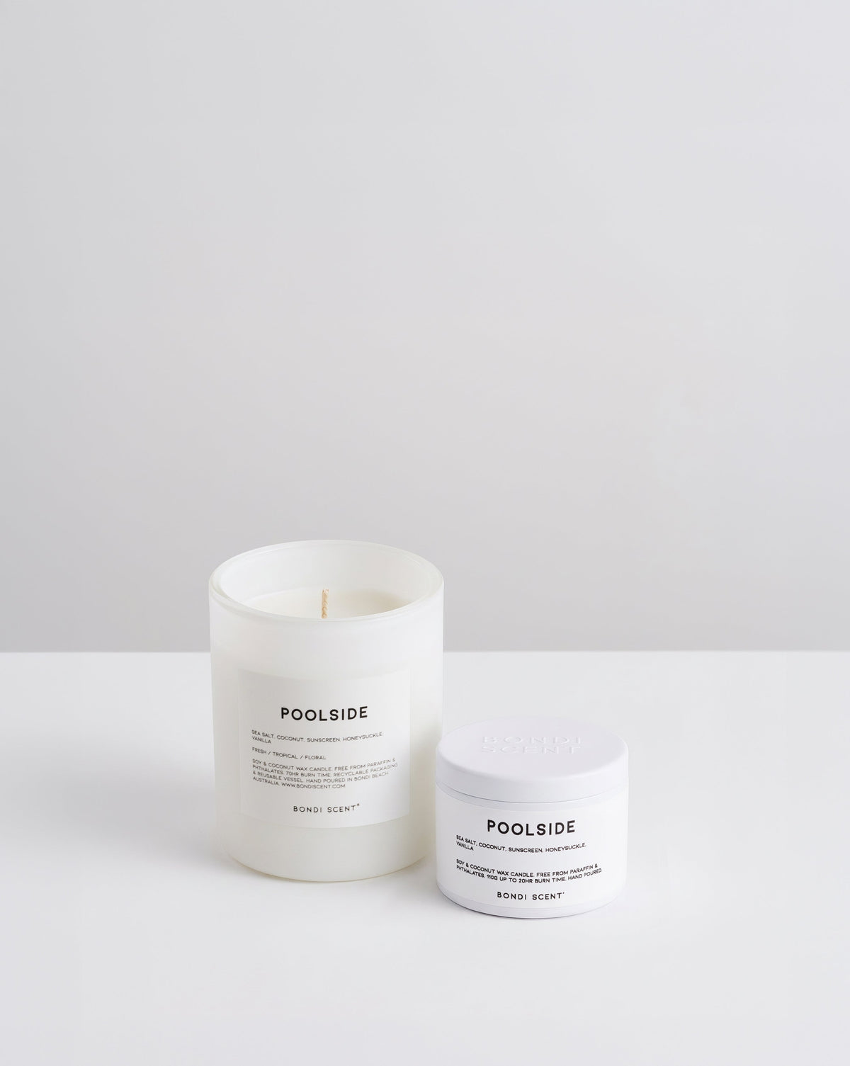 Poolside Candle + Travel Tin Bundle - White - image 1