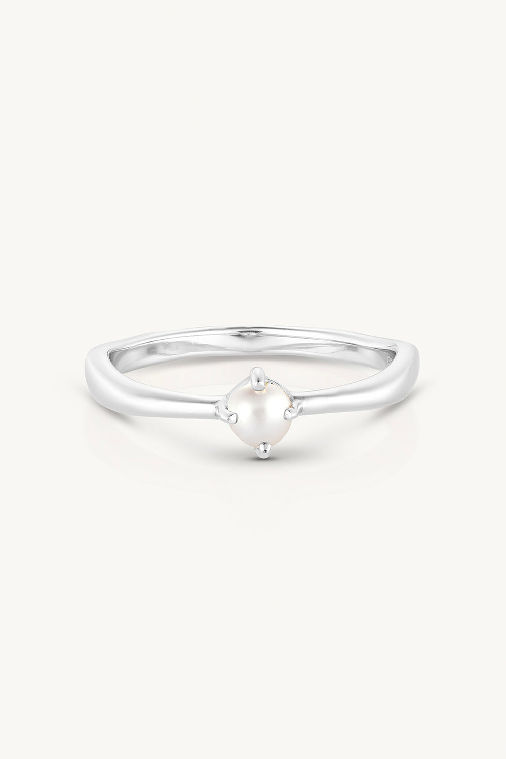 June Pearl Silver Birthstone Ring - Silver - image 1
