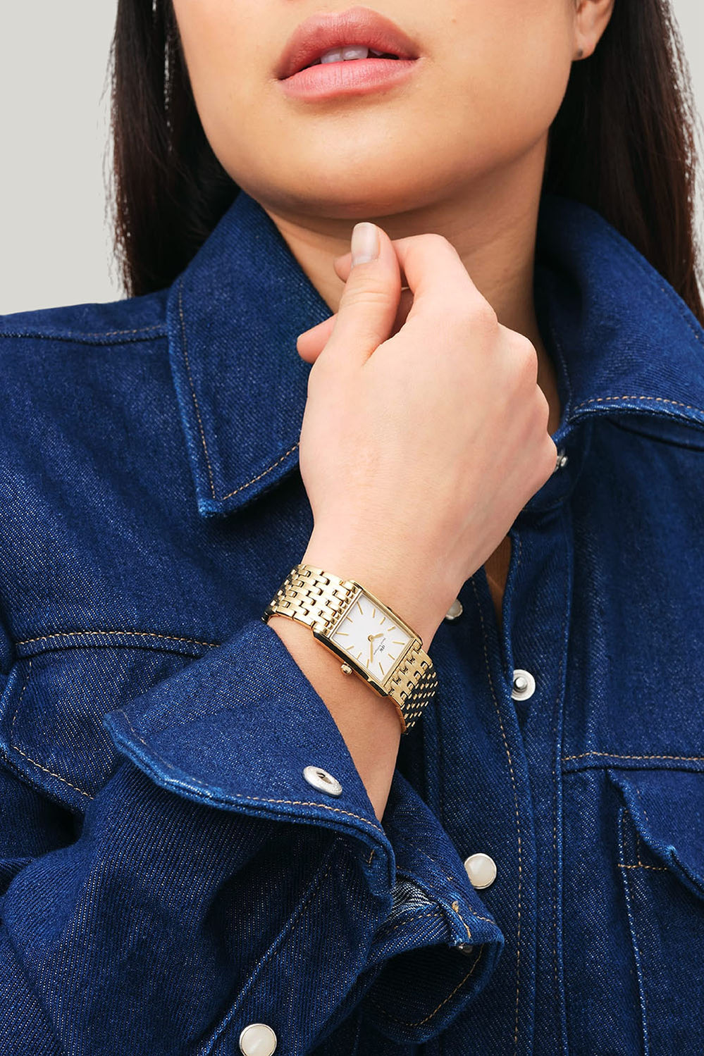 Bound 32x22 9-link G White Watch - Gold - image 2