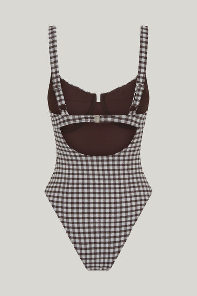 Rue One Piece - Cocoa Gingham - image 3