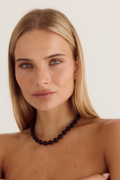 Constance Necklace | Black Agate - Black - image 4