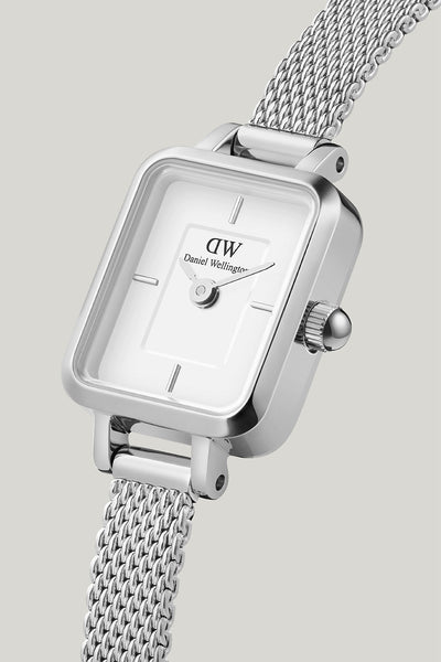 Quadro Mini 15x18 Sterling S White Watch - Silver - image 3