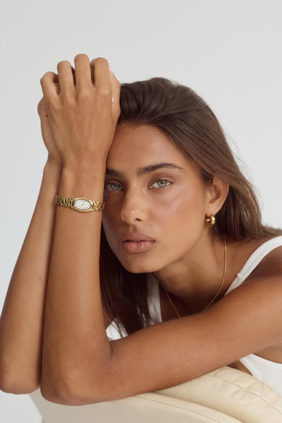 Emmeline Watch | White | 14k Gold - Gold - image 2