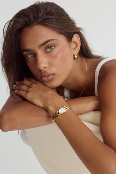 Emmeline Watch | White | 14k Gold - Gold - image 3