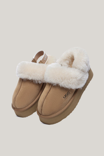 Musa Platform Slippers - Chestnut - image 3