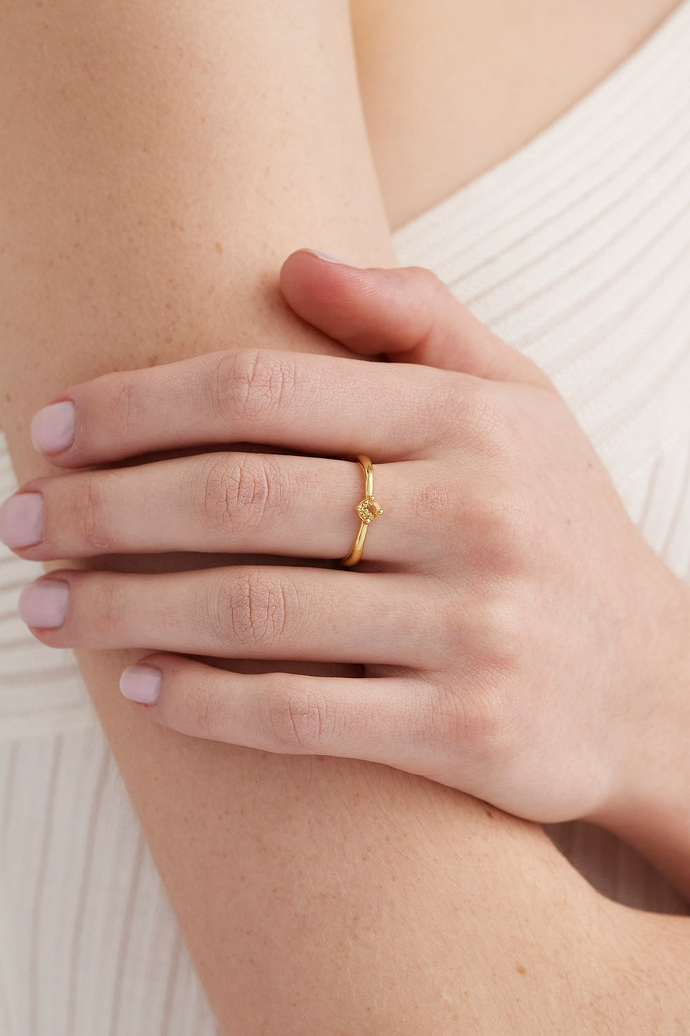 November Citrine Gold Birthstone Ring - Gold - image 2