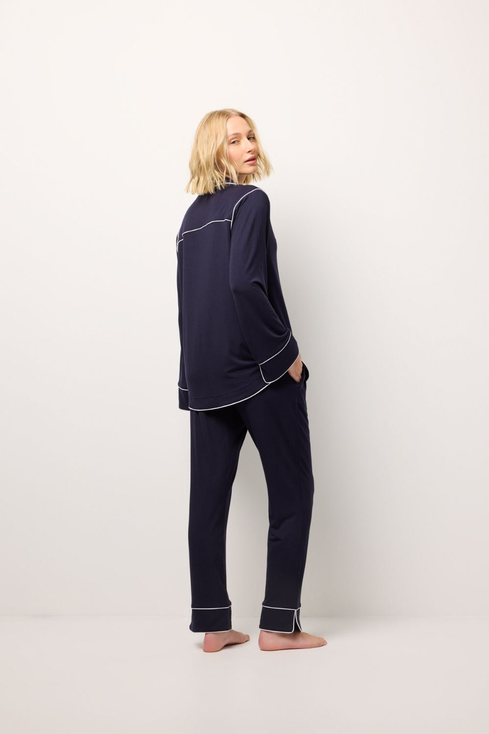 Leila Pyjama Set - Navy - image 3