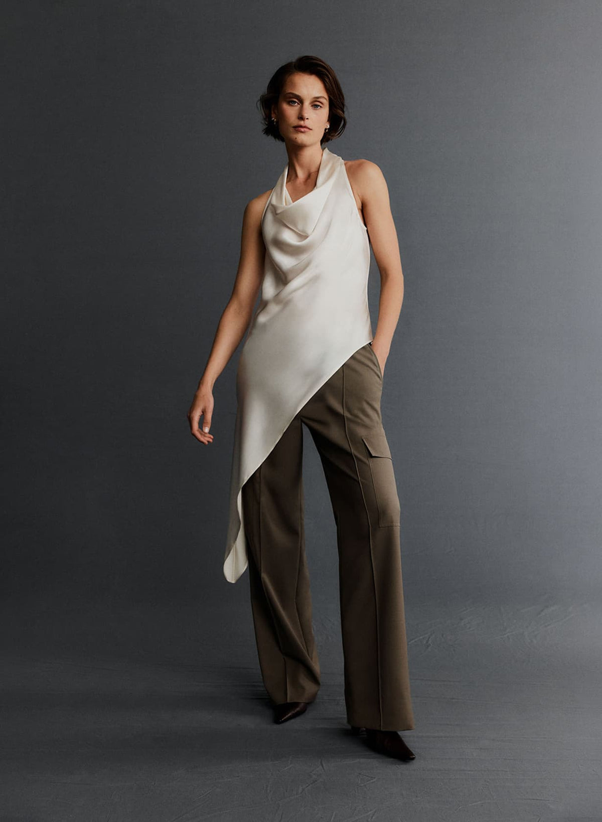 Witchery Equilibrium September 2026 campaign - Asymmetric Halter Tunic look