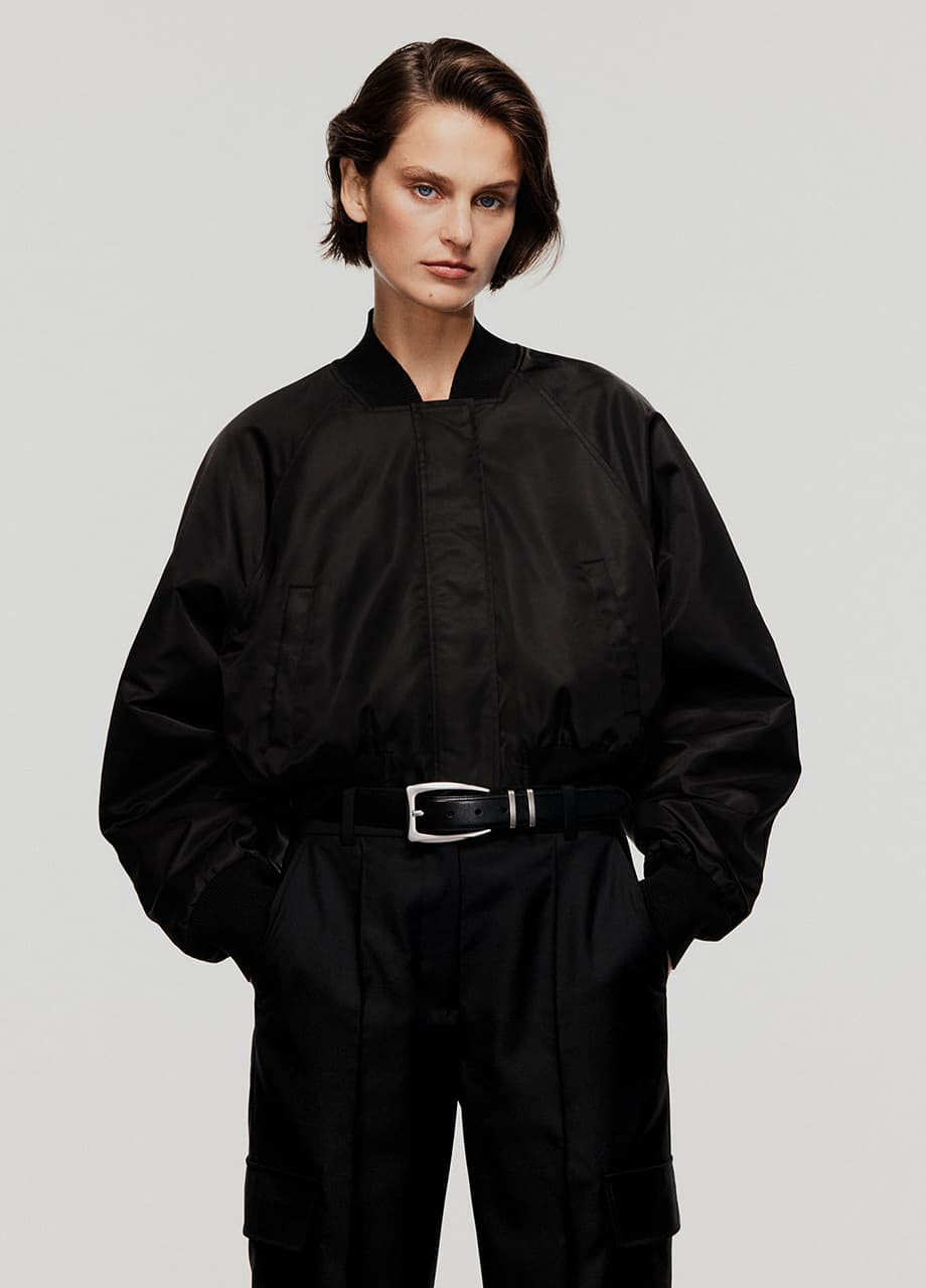 Witchery Equilibrium September 2026 campaign - Nylon Bomber Jacket look 2